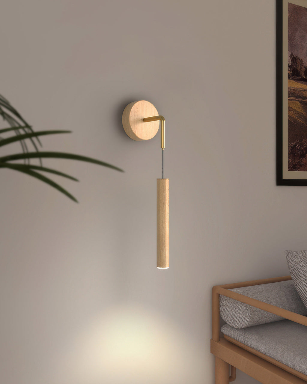 AuroraSphere κυλινδρική απλίκα τοίχου LED — Ζεστή λάμψη, μίνιμαλ σχεδιασμός