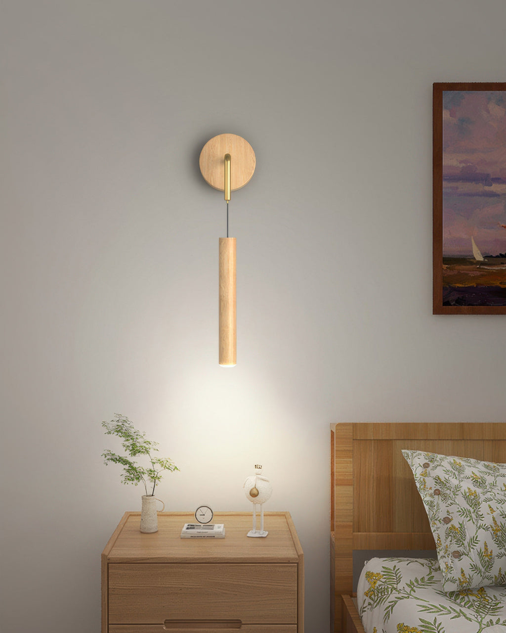 AuroraSphere κυλινδρική απλίκα τοίχου LED — Ζεστή λάμψη, μίνιμαλ σχεδιασμός