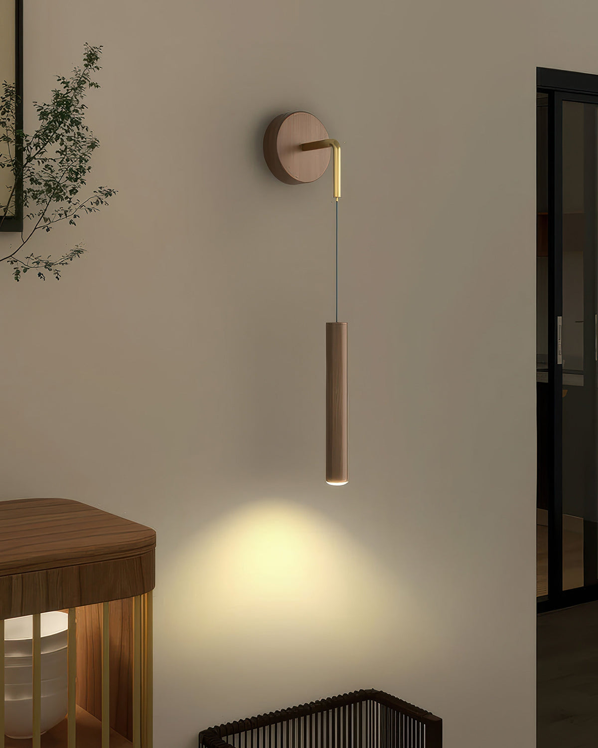 AuroraSphere κυλινδρική απλίκα τοίχου LED — Ζεστή λάμψη, μίνιμαλ σχεδιασμός