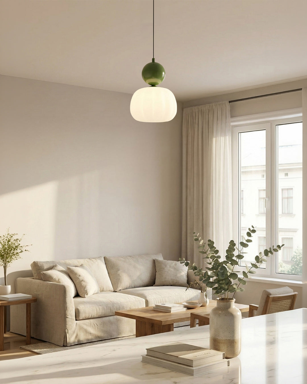 Geometric Pendant Lamp Bauhaus Design Metal Glass E27 | 1 or 3 Light Points Dimmable Ambient Lighting - Lamylie