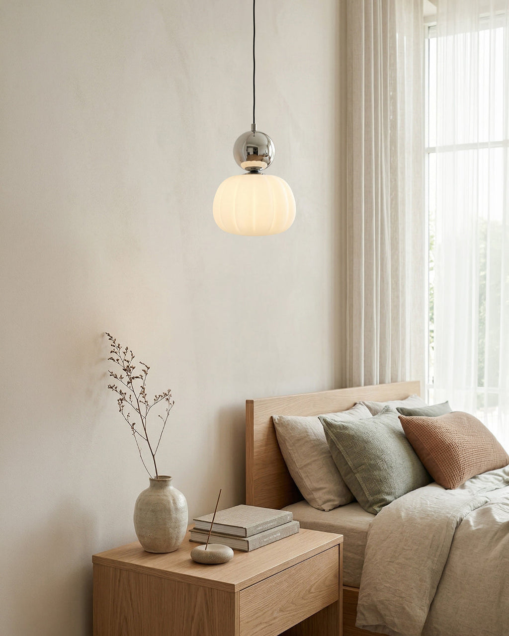 Geometric Pendant Lamp Bauhaus Design Metal Glass E27 | 1 or 3 Light Points Dimmable Ambient Lighting - Lamylie