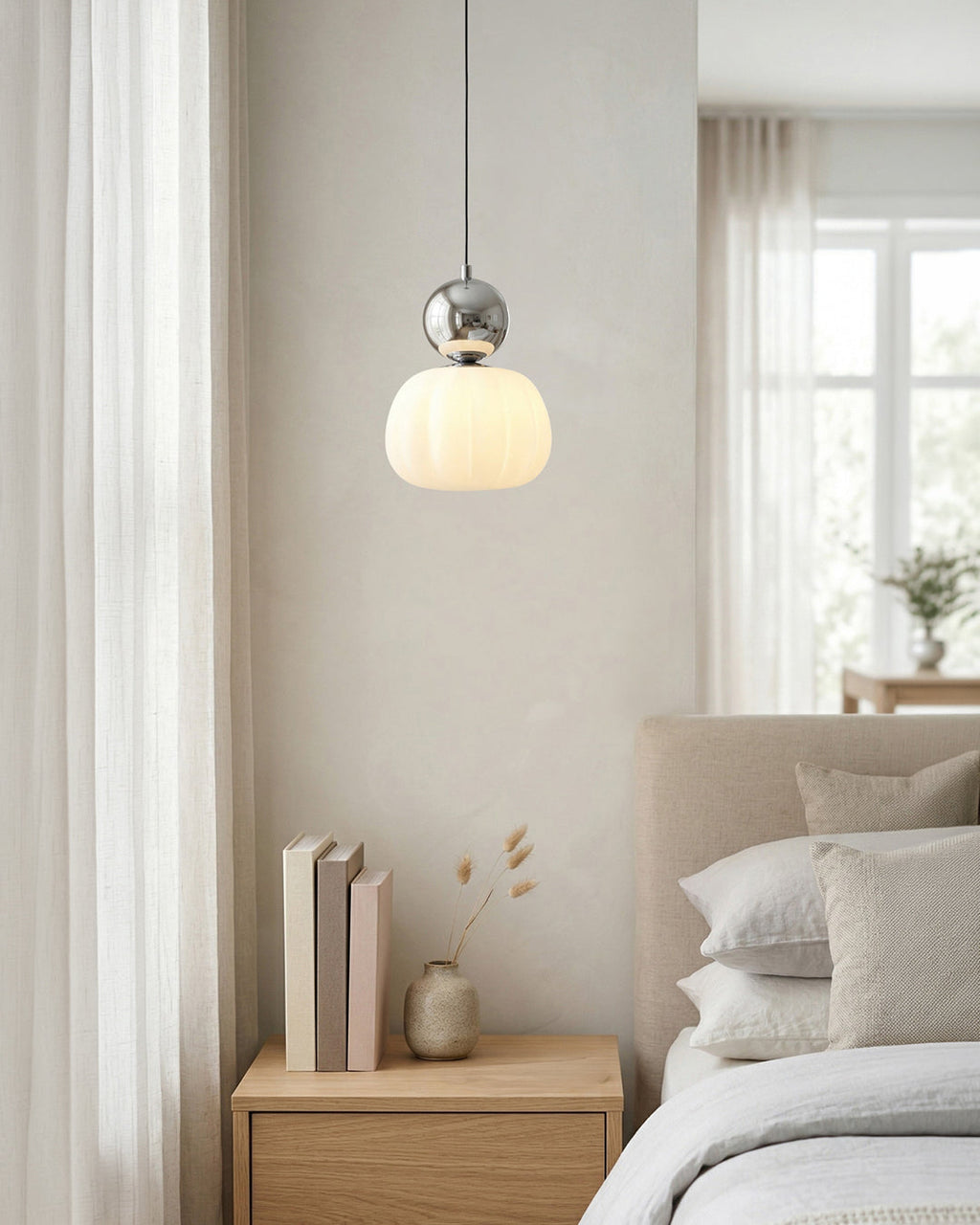 Geometric Pendant Lamp Bauhaus Design Metal Glass E27 | 1 or 3 Light Points Dimmable Ambient Lighting - Lamylie