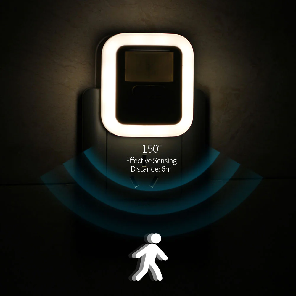 LED noční světlo s pohybovým senzorem – automatické osvětlení stěn a chodeb pro bezpečný pohyb v noci – Lamylie