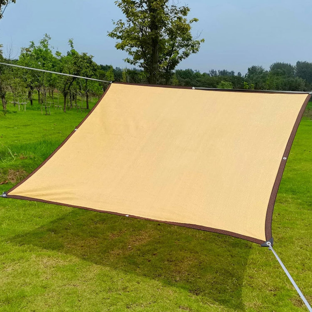 Voile d’ombrage en PEHD pour extérieur avec structure résistante aux UV | Toile d’ombrage rectangulaire pour jardin, terrasse et balcon - Lamylie
