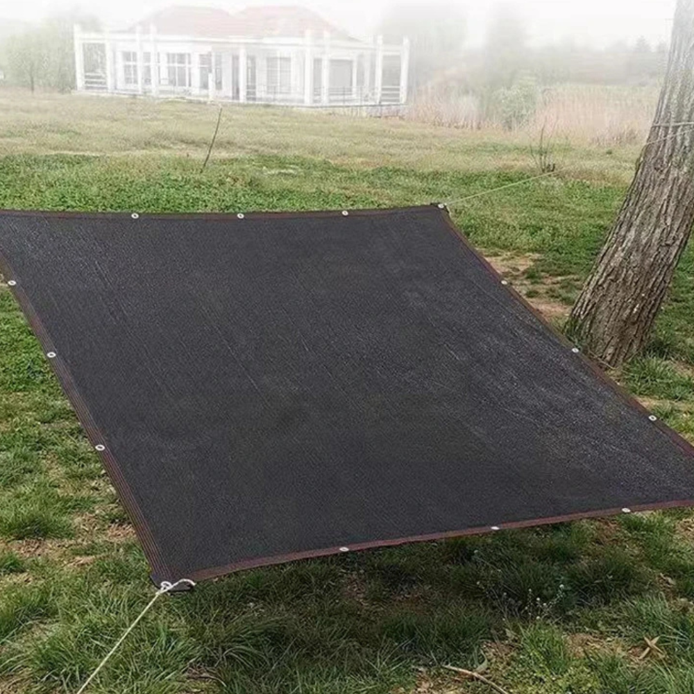 HDPE-solsegel för utomhusbruk med UV-beständig struktur | Rektangulärt solskyddstyg för trädgård, terrass och balkong – Lamylie