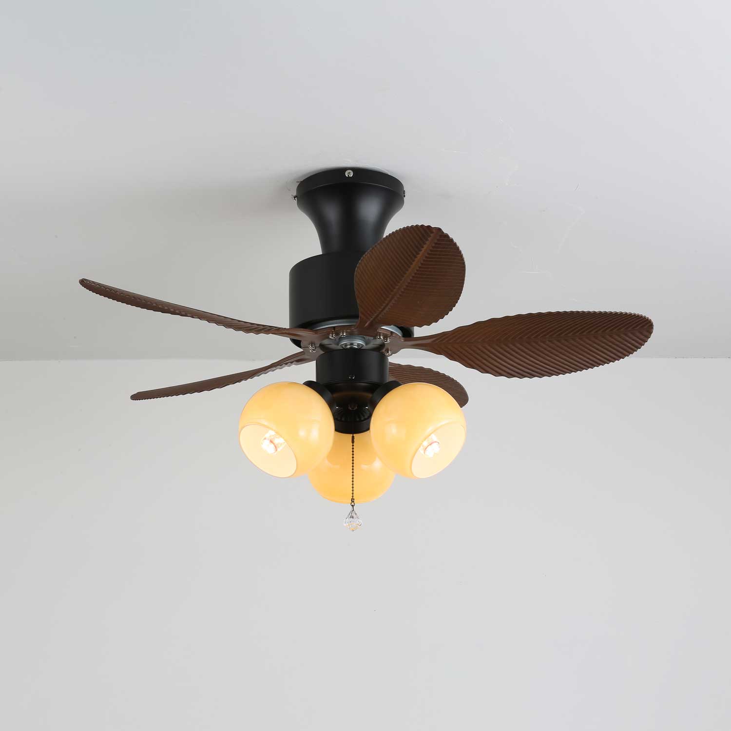 Althea Vintage-Deckenventilator mit Beleuchtung und Fernbedienung, 80 cm – Lamylie