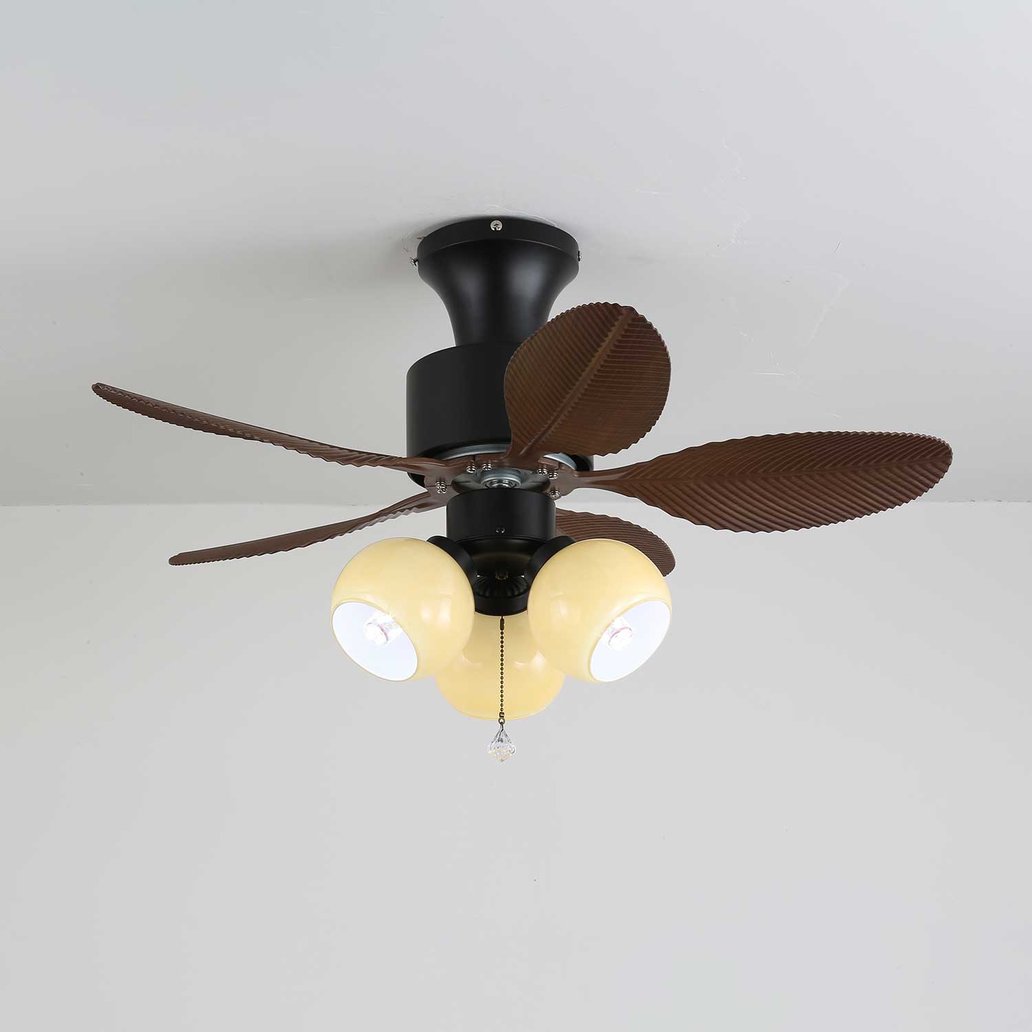 Althea Vintage-Deckenventilator mit Beleuchtung und Fernbedienung, 80 cm – Lamylie
