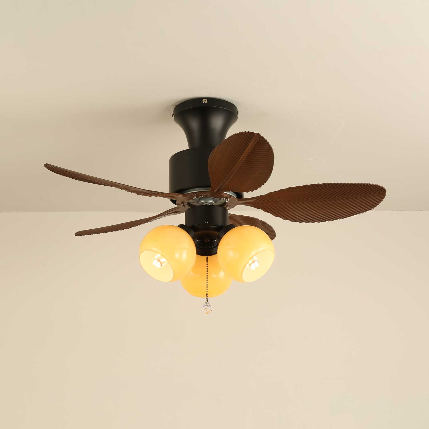 Althea Vintage-Deckenventilator mit Beleuchtung und Fernbedienung, 80 cm – Lamylie