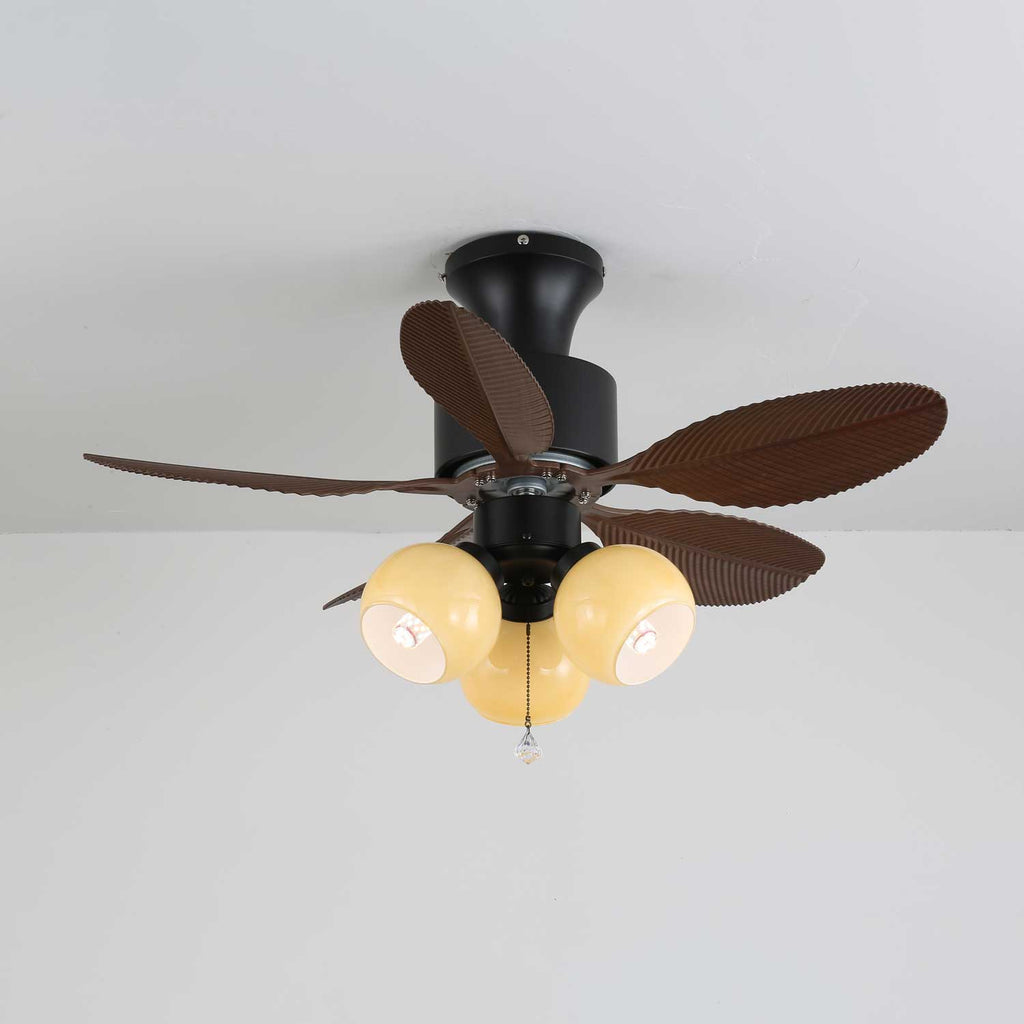 Althea Vintage-Deckenventilator mit Beleuchtung und Fernbedienung, 80 cm – Lamylie