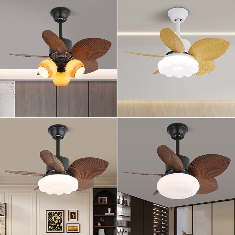 Takfläkt med belysning — tropisk trädesign — Ø75 cm — 6 hastigheter - Lamylie
