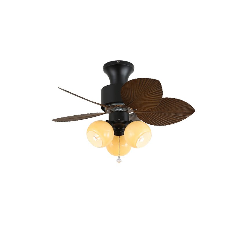 Trópusi mennyezeti ventilátor üvegvilágítással | Ø 81 cm | 6 sebességfokozat és távirányító - Lamylie