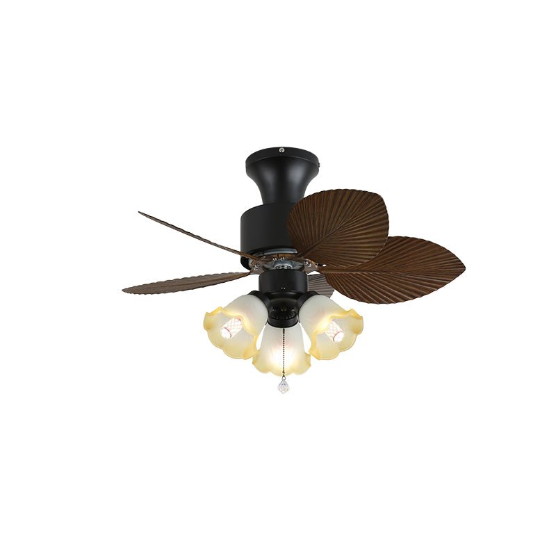 Trópusi mennyezeti ventilátor üvegvilágítással | Ø 81 cm | 6 sebességfokozat és távirányító - Lamylie