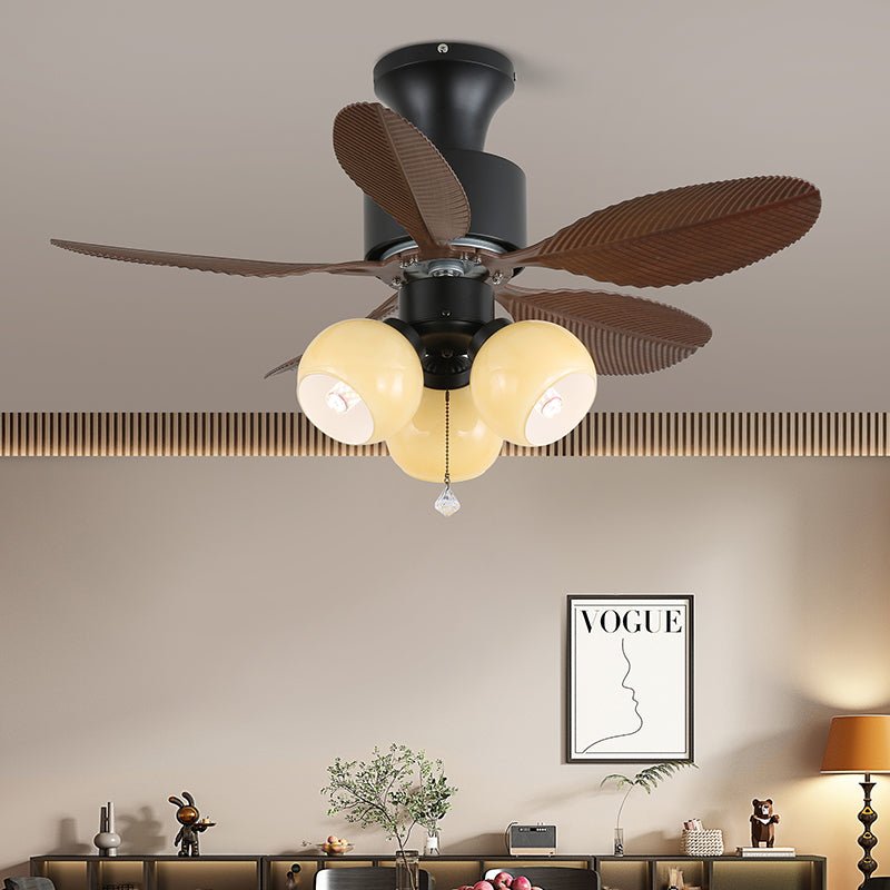Trópusi mennyezeti ventilátor üvegvilágítással | Ø 81 cm | 6 sebességfokozat és távirányító - Lamylie