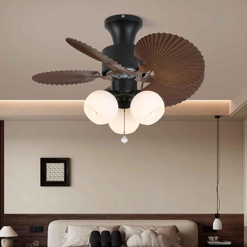 Trópusi mennyezeti ventilátor üvegvilágítással | Ø 81 cm | 6 sebességfokozat és távirányító - Lamylie
