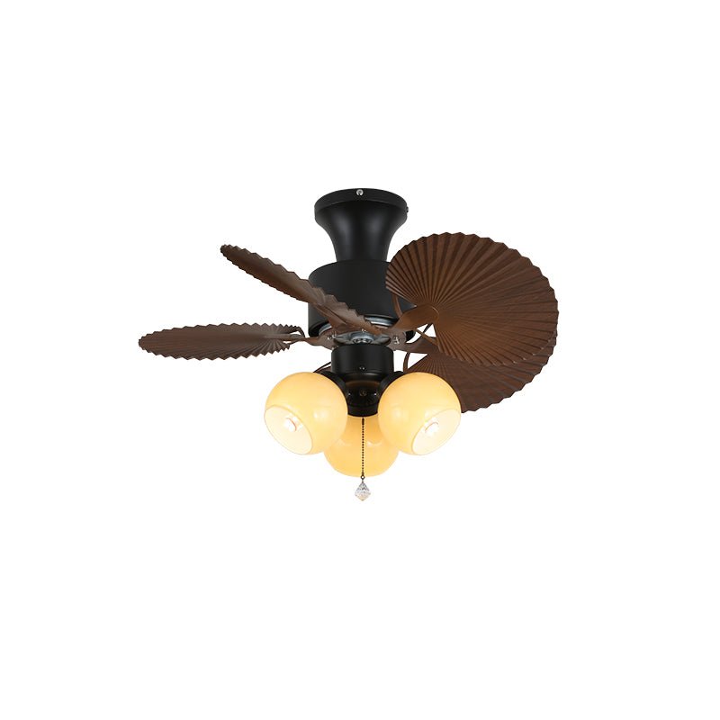 Trópusi mennyezeti ventilátor üvegvilágítással | Ø 81 cm | 6 sebességfokozat és távirányító - Lamylie