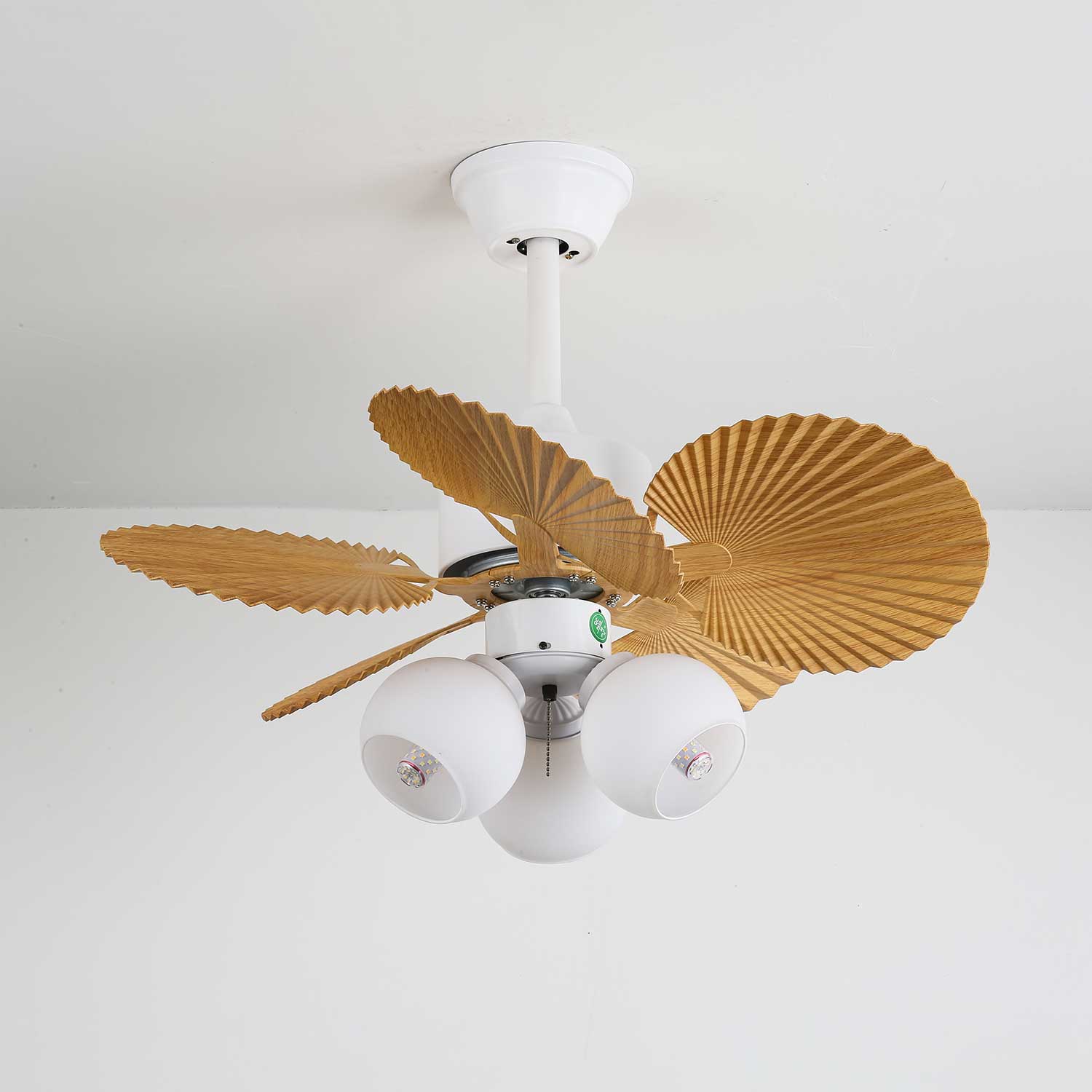 Aurelia vintage mennyezeti ventilátor világítással és faelemekkel | Ø80×30cm, 35W LED - Lamylie
