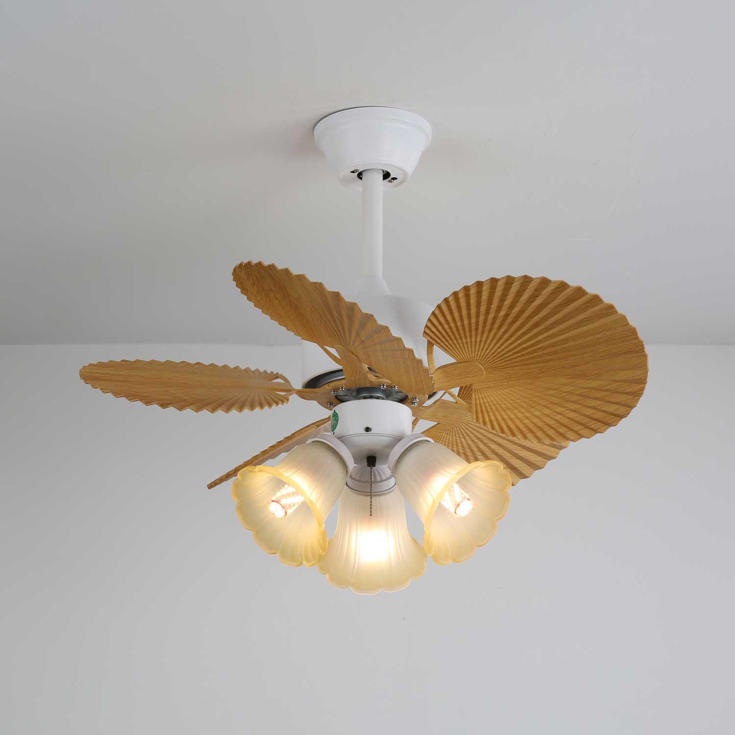 Aurelia vintage mennyezeti ventilátor világítással és faelemekkel | Ø80×30cm, 35W LED - Lamylie