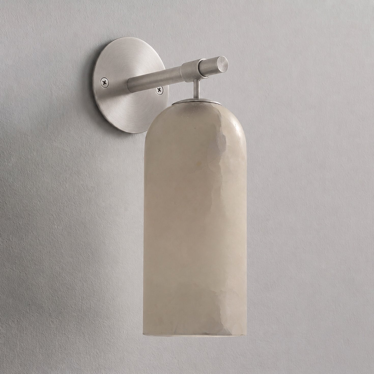 Alabaster Wall Lamp Cylindrical Minimalist Golden Fixture Warm Glow Lighting - Lamylie