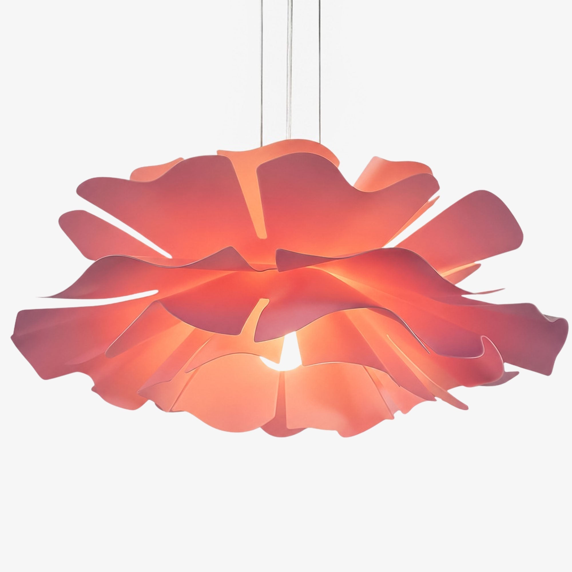 Handmade Acrylic Pendant Lamp Lotus Flower White Scandinavian Design - Lamylie