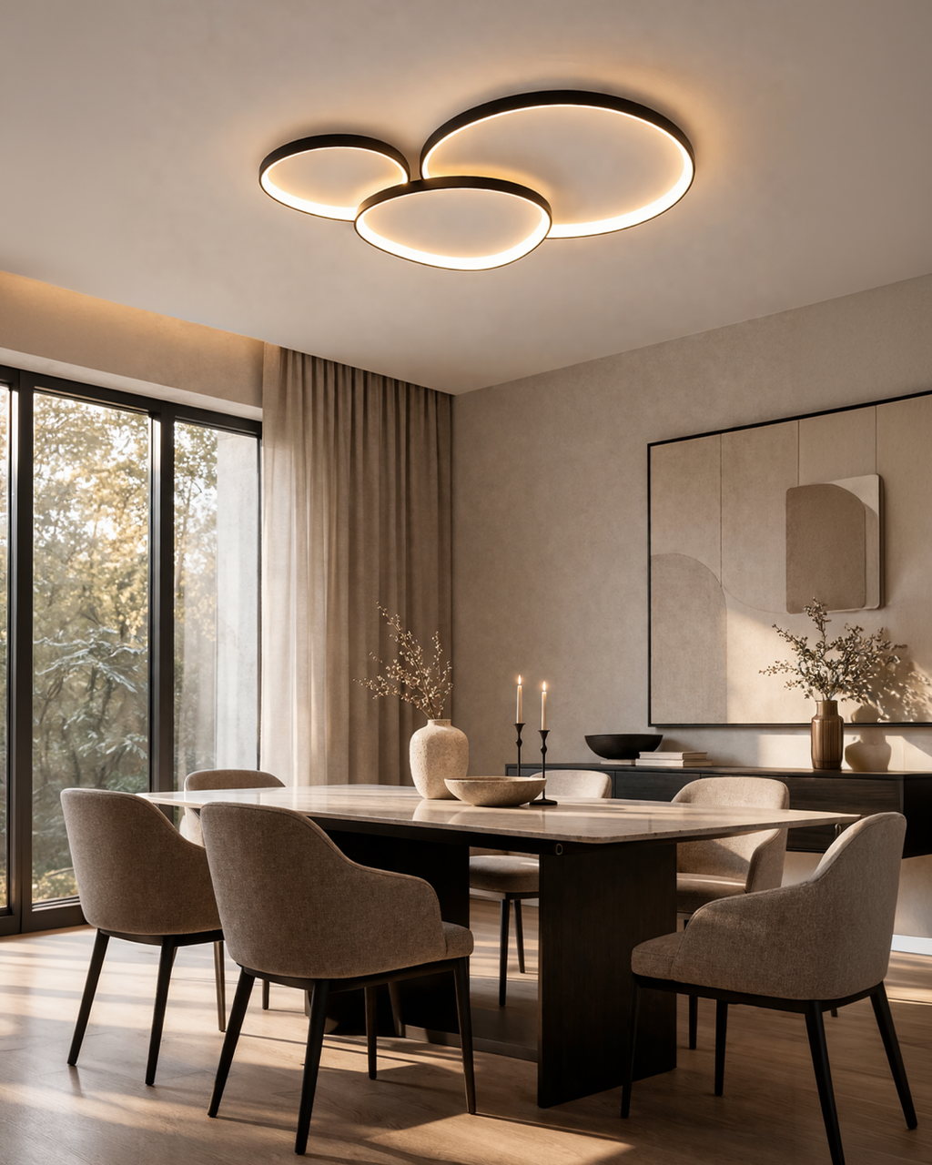Pinnacle LED Ceiling Lamp | Minimalist Modern Ceiling Lighting with Subtle Refinement - Lamylie