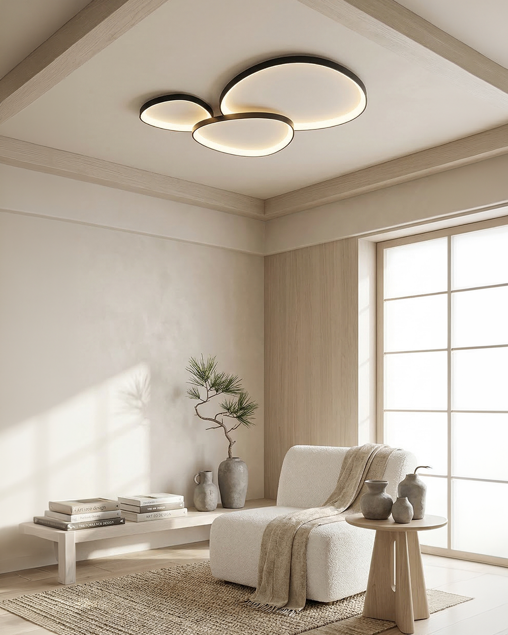 Pinnacle LED Ceiling Lamp | Minimalist Modern Ceiling Lighting with Subtle Refinement - Lamylie
