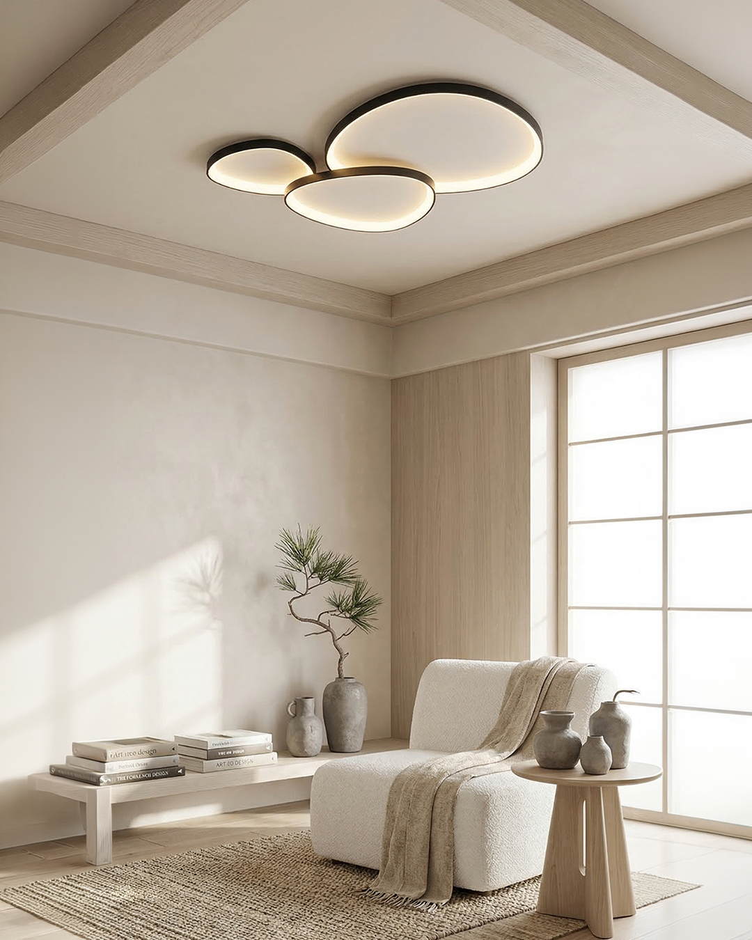 Pinnacle LED Ceiling Lamp | Minimalist Modern Ceiling Lighting with Subtle Refinement - Lamylie