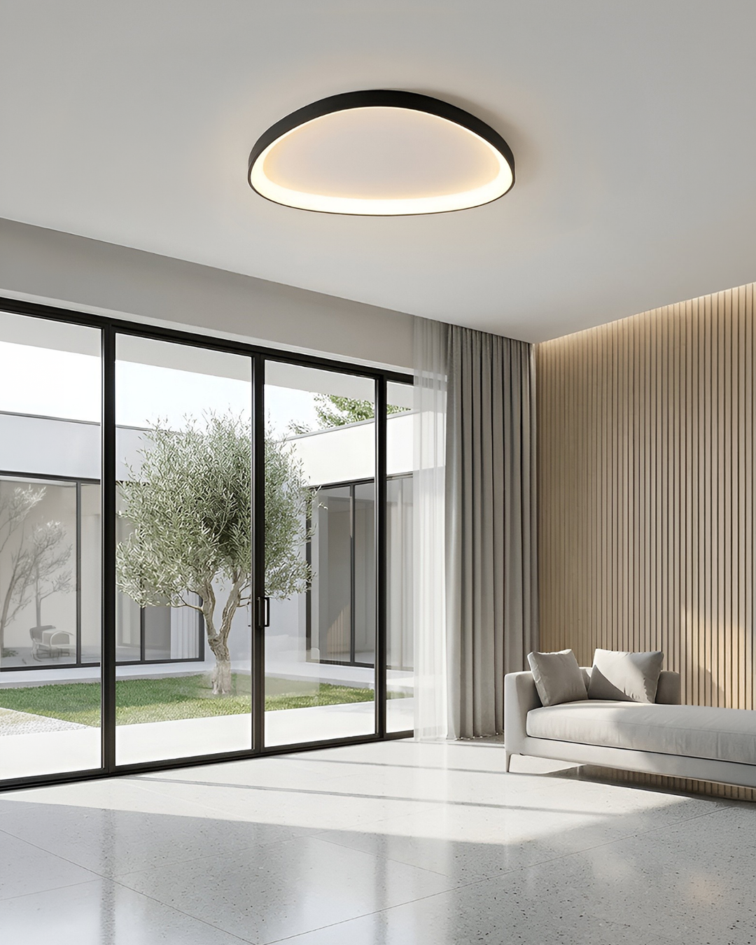 Pinnacle LED Ceiling Lamp | Minimalist Modern Ceiling Lighting with Subtle Refinement - Lamylie