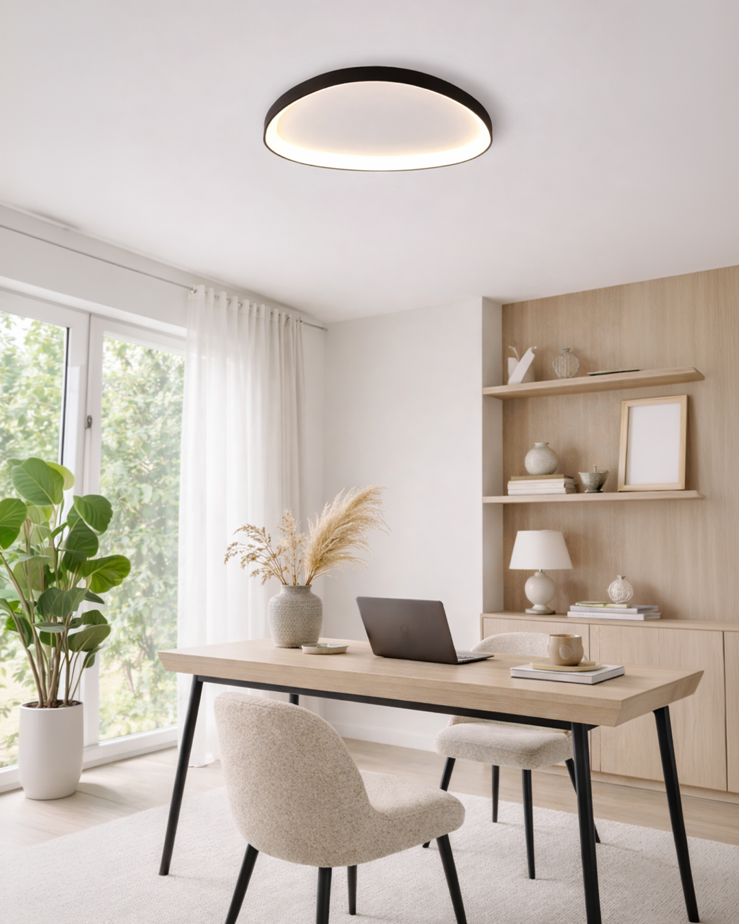 Pinnacle LED Ceiling Lamp | Minimalist Modern Ceiling Lighting with Subtle Refinement - Lamylie