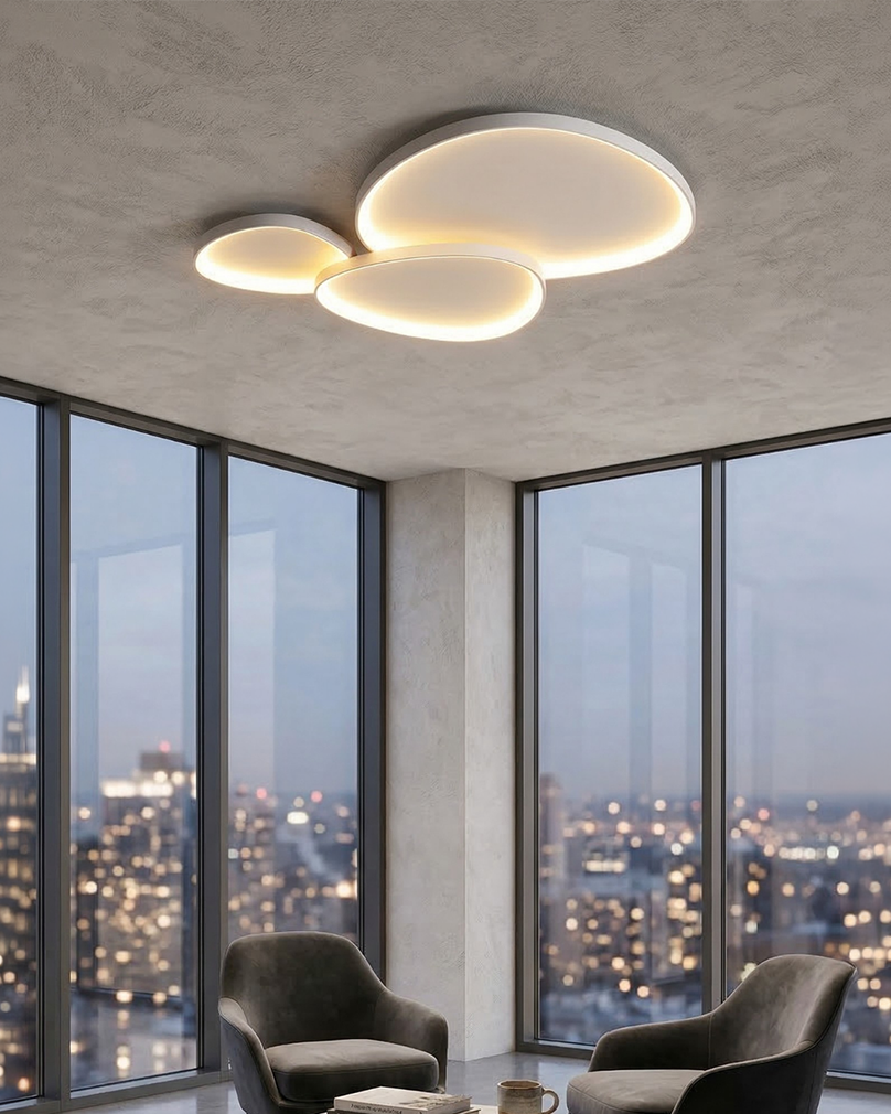 Pinnacle LED Ceiling Lamp | Minimalist Modern Ceiling Lighting with Subtle Refinement - Lamylie
