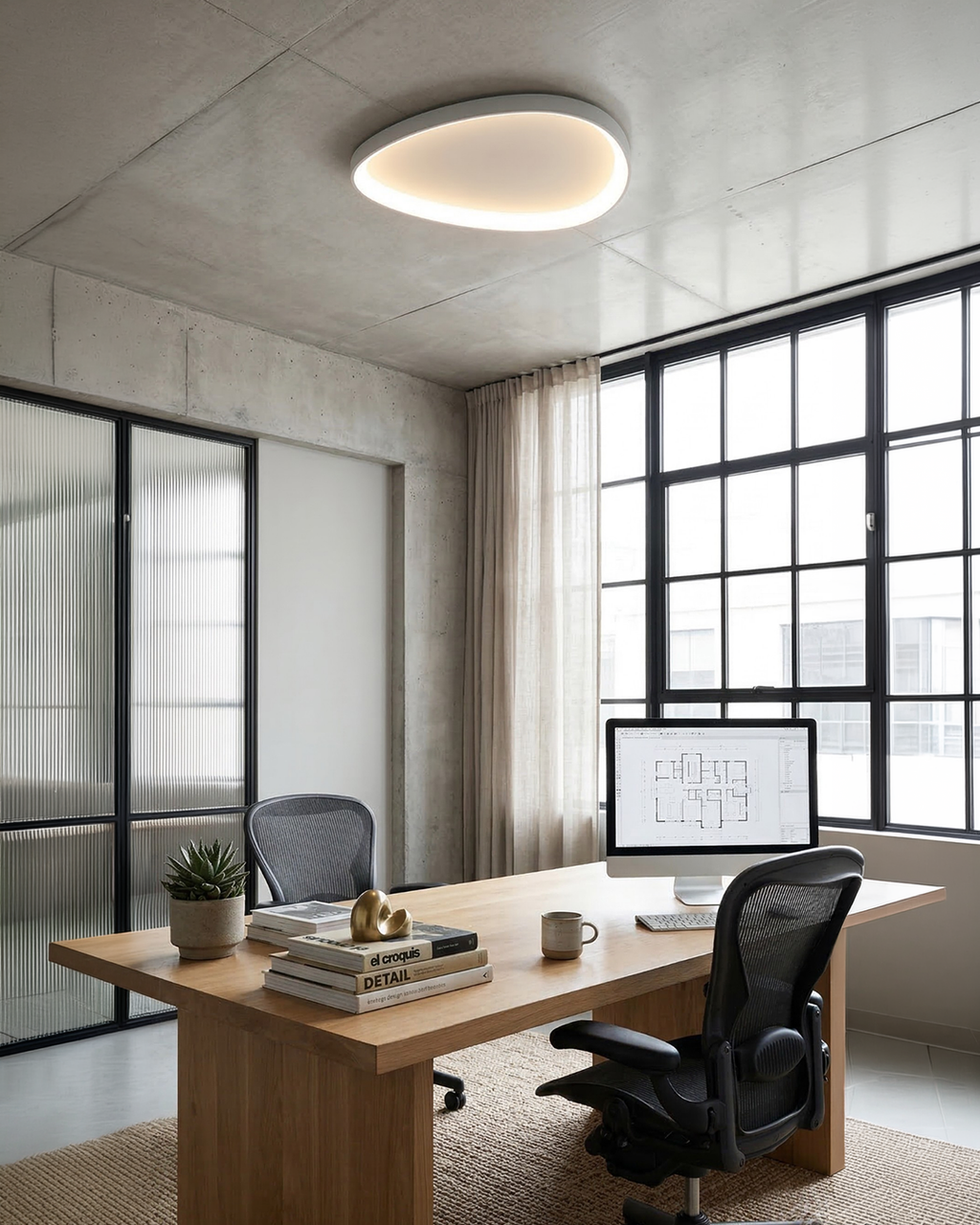 Pinnacle LED Ceiling Lamp | Minimalist Modern Ceiling Lighting with Subtle Refinement - Lamylie