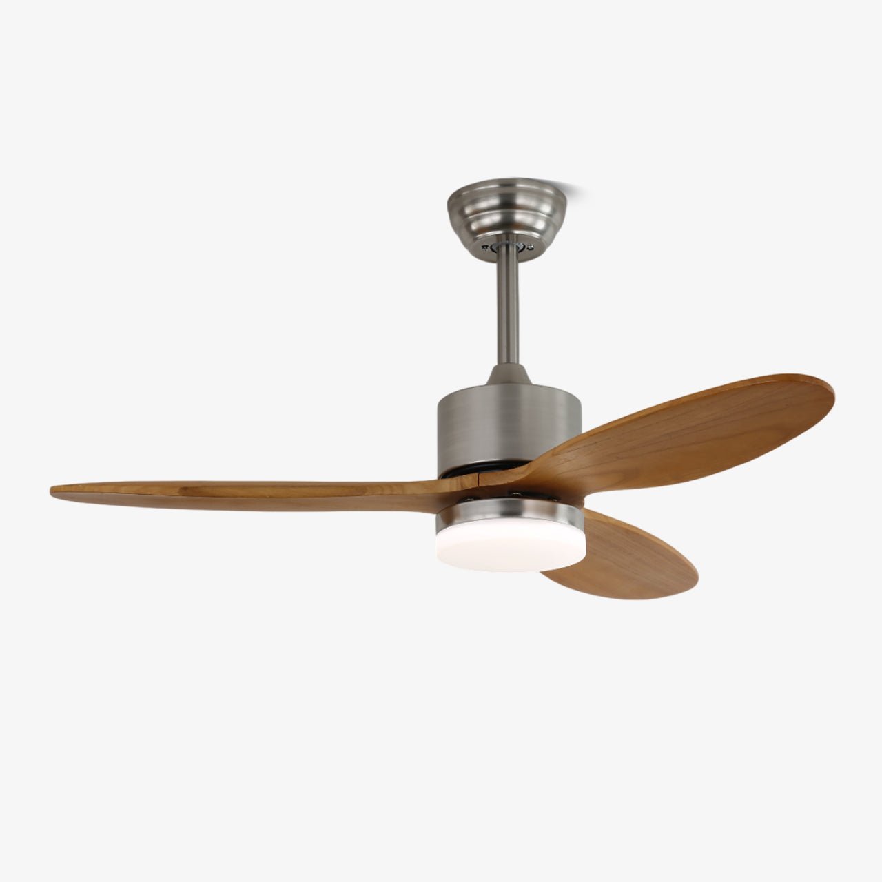 Ventilateur de plafond Elara avec éclairage — Design minimaliste avec pales en bois pour une circulation d’air optimale - Lamylie