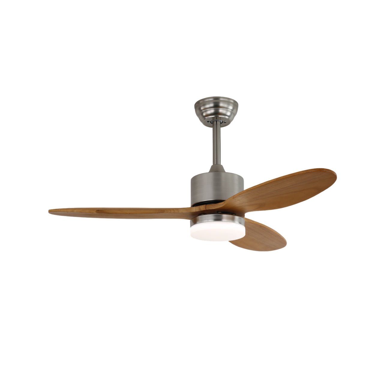 Ventilateur de plafond Elara avec éclairage — Design minimaliste avec pales en bois pour une circulation d’air optimale - Lamylie