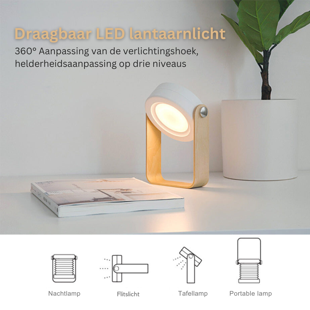 مصباح قراءة LED قابل للطي مزود بمنفذ شحن USB | إضاءة مريحة للعينين وخالية من الوهج للقراءة والعمل والدراسة - Lamylie