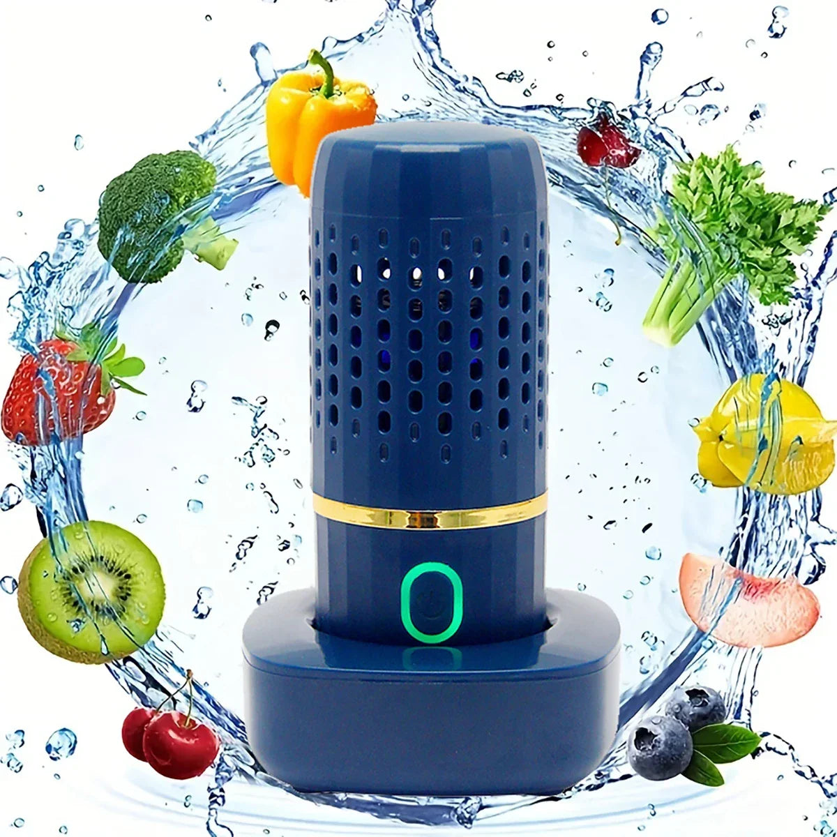 Wireless Vegetable and Fruit Cleaner with Hydroxy-Ion Technology | Compact Rechargeable Disinfection Device for Fresh and Safe Food - Lamylie