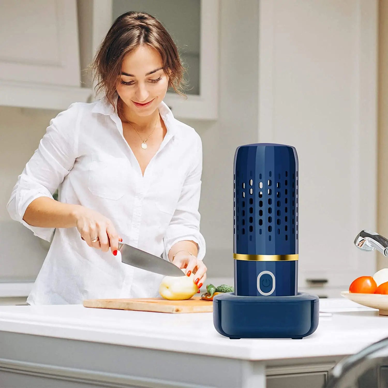Wireless Vegetable and Fruit Cleaner with Hydroxy-Ion Technology | Compact Rechargeable Disinfection Device for Fresh and Safe Food - Lamylie