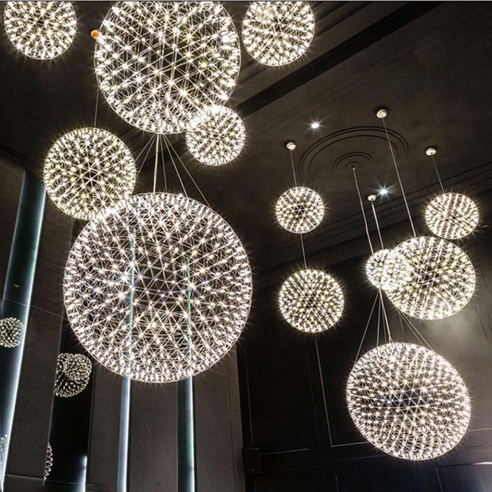 LED-hanglamp Zilveren Globe Sfeerverlichting Moderne Lamp Globe met Dimbare Lichtpunten Transparante Kristallen Globe Decoratief Scandinavisch Warmwit Industrieel Design Interieurlamp - Lamylie