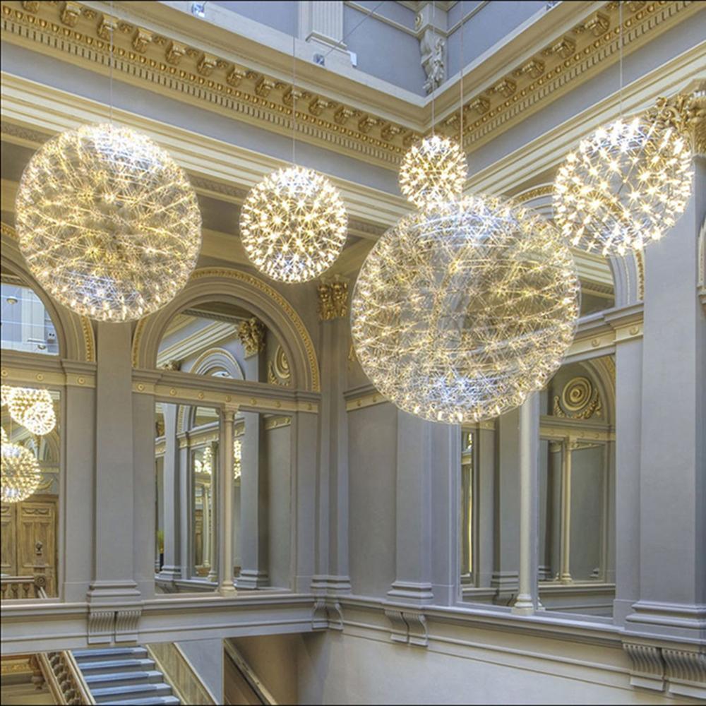 LED-hanglamp Zilveren Globe Sfeerverlichting Moderne Lamp Globe met Dimbare Lichtpunten Transparante Kristallen Globe Decoratief Scandinavisch Warmwit Industrieel Design Interieurlamp - Lamylie