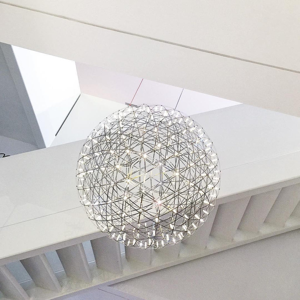 LED-hanglamp Zilveren Globe Sfeerverlichting Moderne Lamp Globe met Dimbare Lichtpunten Transparante Kristallen Globe Decoratief Scandinavisch Warmwit Industrieel Design Interieurlamp - Lamylie