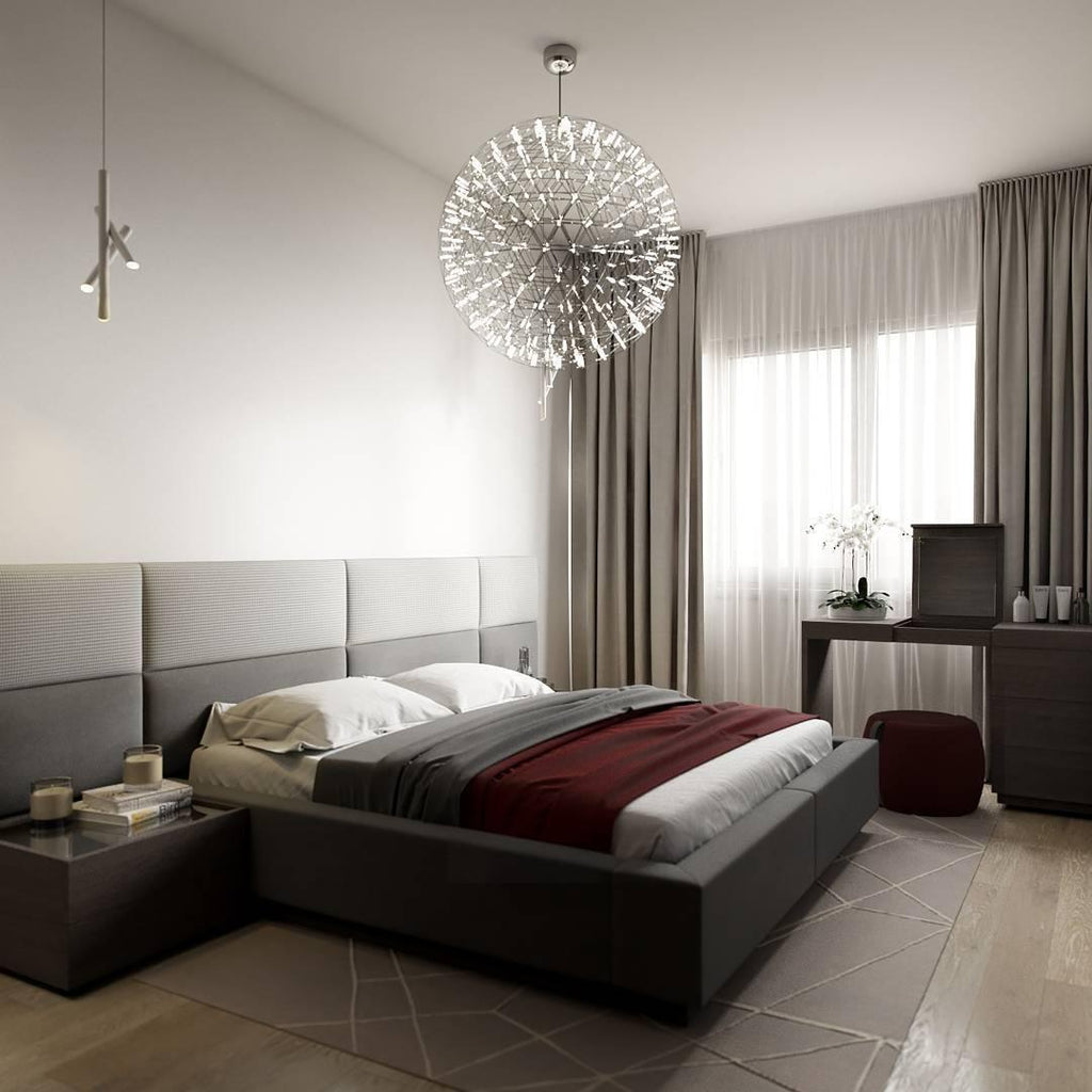LED-hanglamp Zilveren Globe Sfeerverlichting Moderne Lamp Globe met Dimbare Lichtpunten Transparante Kristallen Globe Decoratief Scandinavisch Warmwit Industrieel Design Interieurlamp - Lamylie