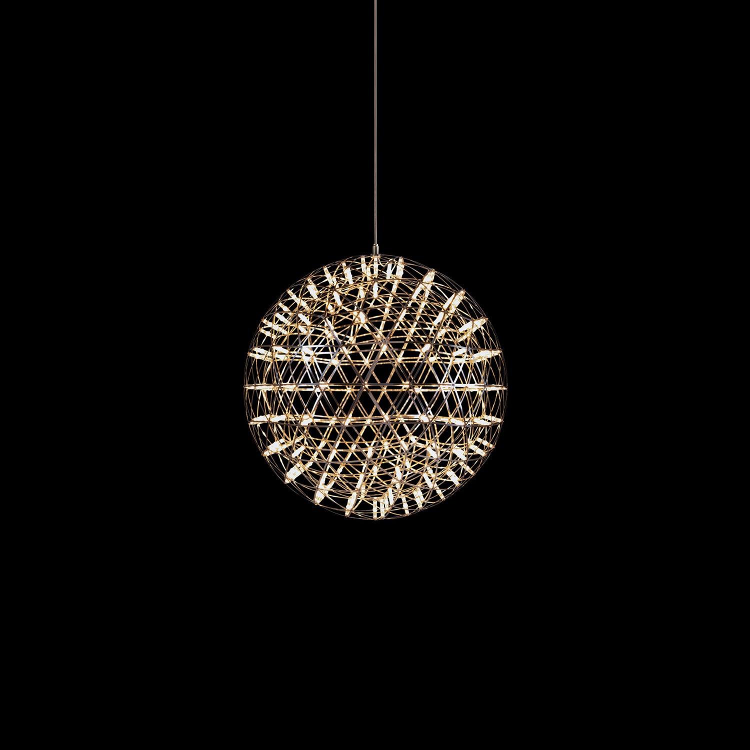 Stříbrná LED závěsná lampa ve tvaru koule, ambientní osvětlení, moderní svítící koule se stmívatelnými světelnými body, průhledná křišťálová koule, dekorativní skandinávský design, teplé bílé světlo, průmyslová interiérová lampa – Lamylie
