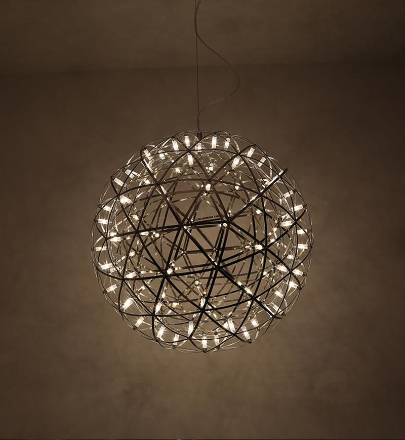 LED-hanglamp Zilveren Globe Sfeerverlichting Moderne Lamp Globe met Dimbare Lichtpunten Transparante Kristallen Globe Decoratief Scandinavisch Warmwit Industrieel Design Interieurlamp - Lamylie