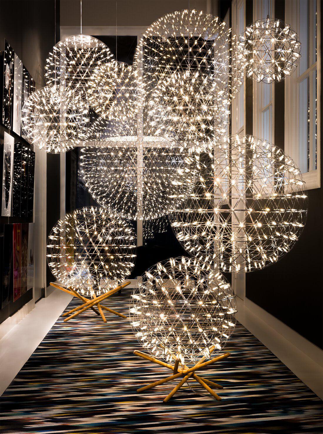 LED-hanglamp Zilveren Globe Sfeerverlichting Moderne Lamp Globe met Dimbare Lichtpunten Transparante Kristallen Globe Decoratief Scandinavisch Warmwit Industrieel Design Interieurlamp - Lamylie