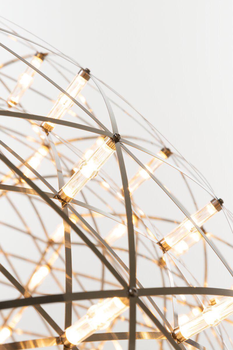 LED-hanglamp Zilveren Globe Sfeerverlichting Moderne Lamp Globe met Dimbare Lichtpunten Transparante Kristallen Globe Decoratief Scandinavisch Warmwit Industrieel Design Interieurlamp - Lamylie