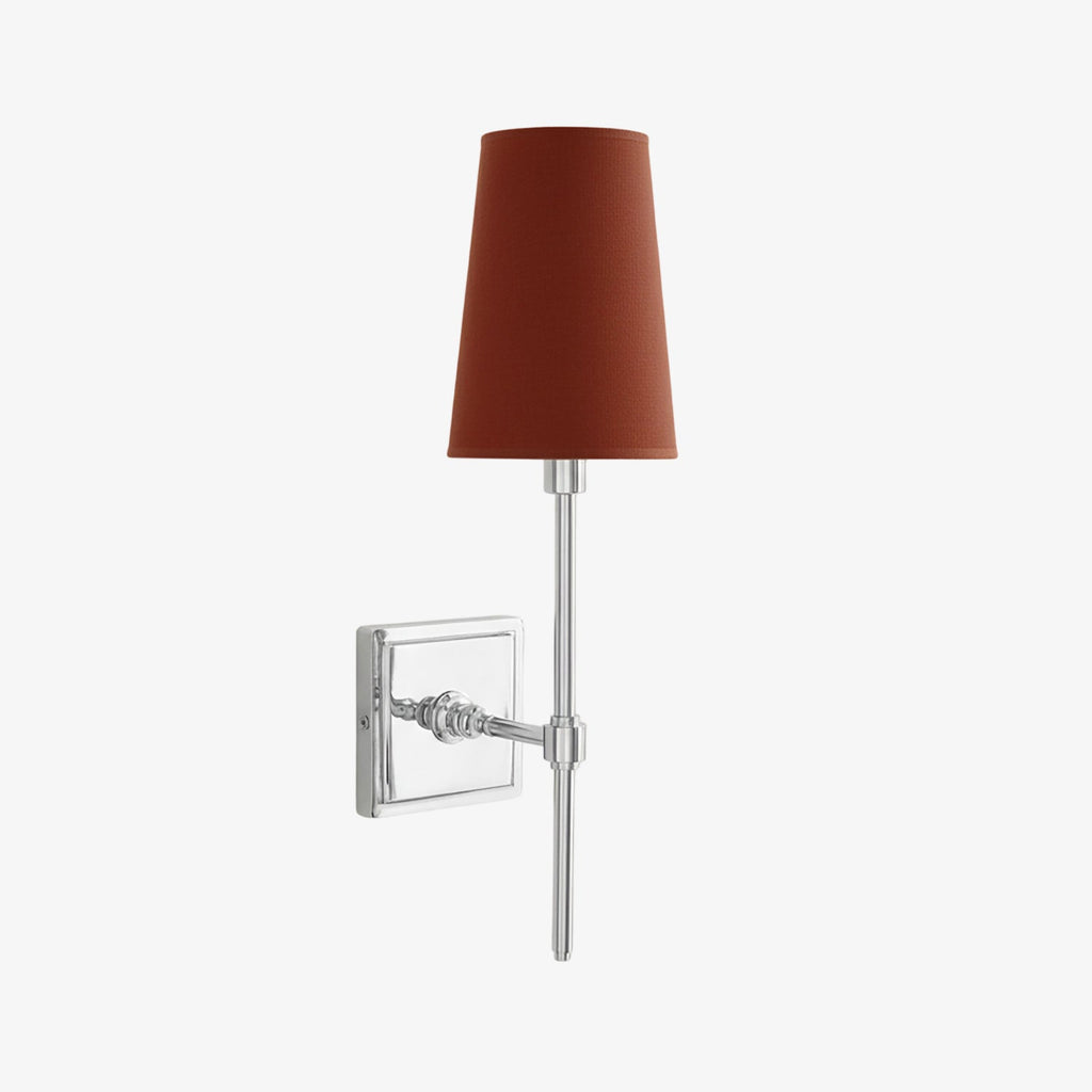 Wandleuchte mit Leinen-Schirm - Retro Metallwandleuchte für Schlafzimmer und Flur - Lamylie