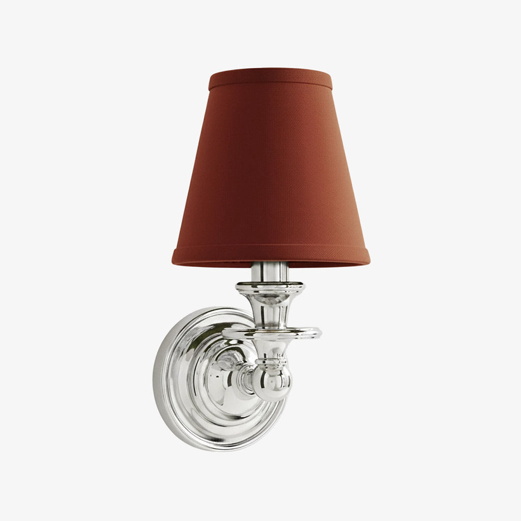 Wall Lamp with Fabric Shade and Gooseneck Arm | Wrought Iron Fixture with Adjustable Reading Lamp - Lamylie