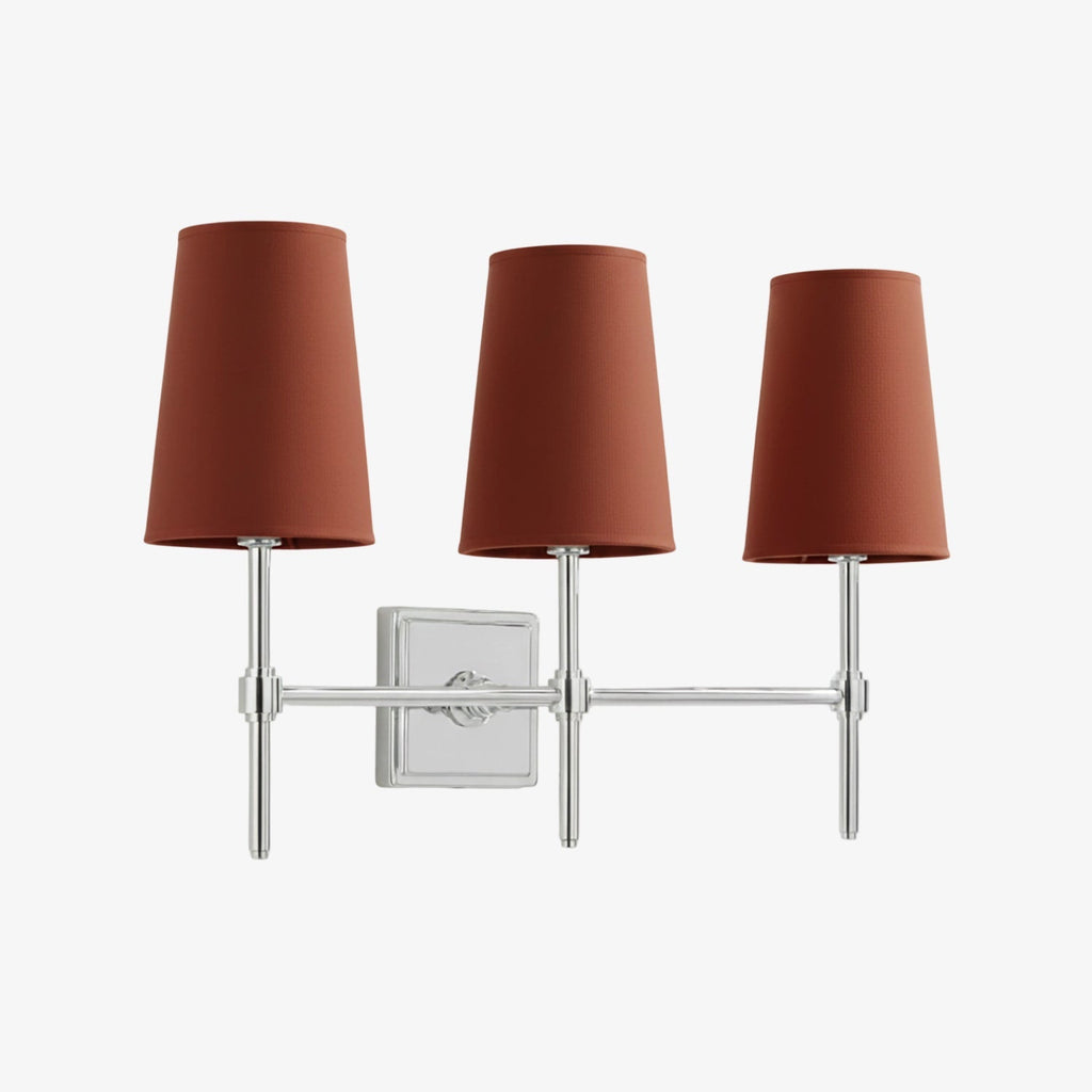 Wandleuchte mit Leinen-Schirm - Retro Metallwandleuchte für Schlafzimmer und Flur - Lamylie