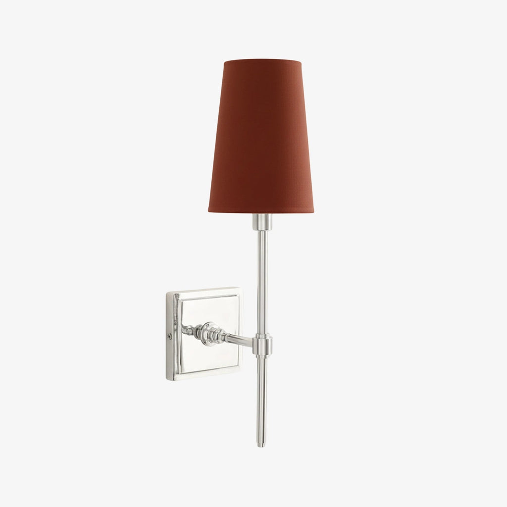 Wandleuchte mit Leinen-Schirm - Retro Metallwandleuchte für Schlafzimmer und Flur - Lamylie