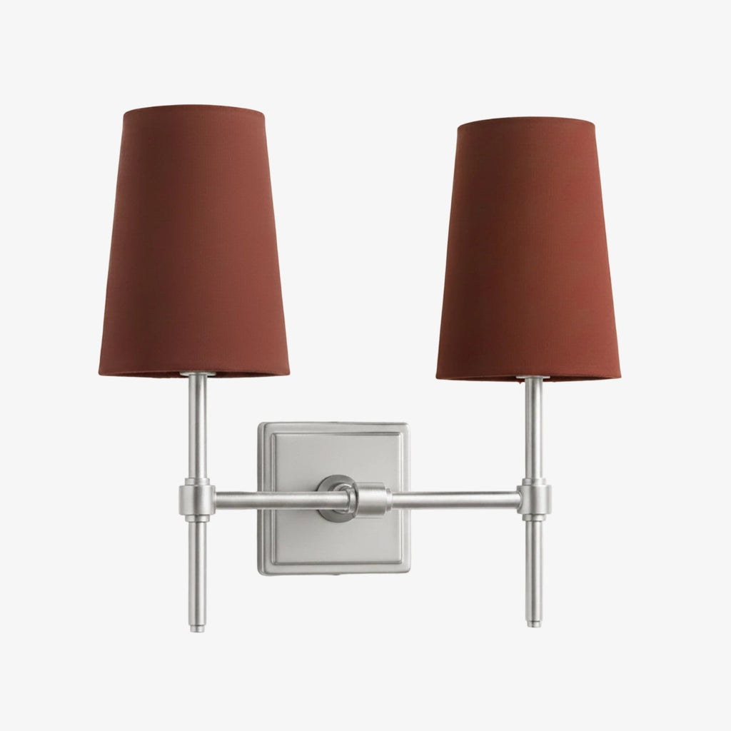 Wandleuchte mit Leinen-Schirm - Retro Metallwandleuchte für Schlafzimmer und Flur - Lamylie