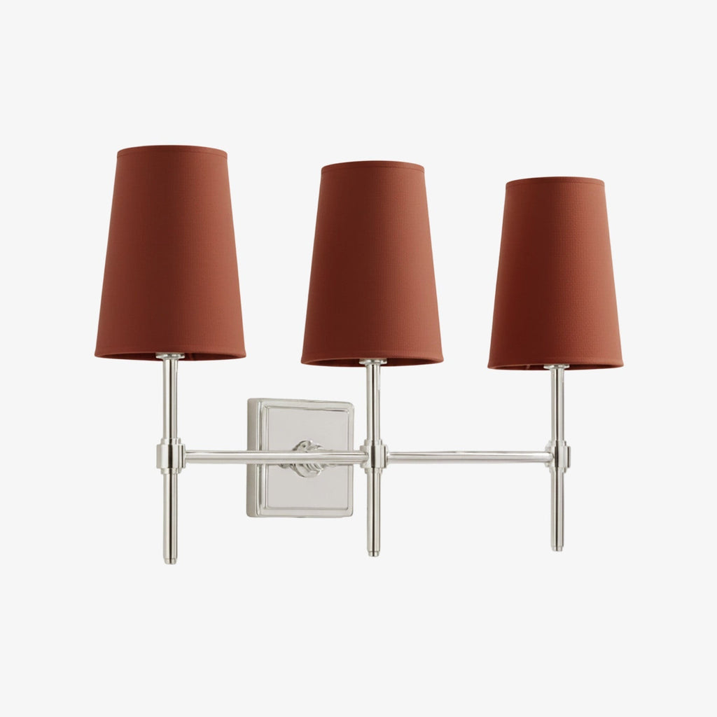Wandleuchte mit Leinen-Schirm - Retro Metallwandleuchte für Schlafzimmer und Flur - Lamylie