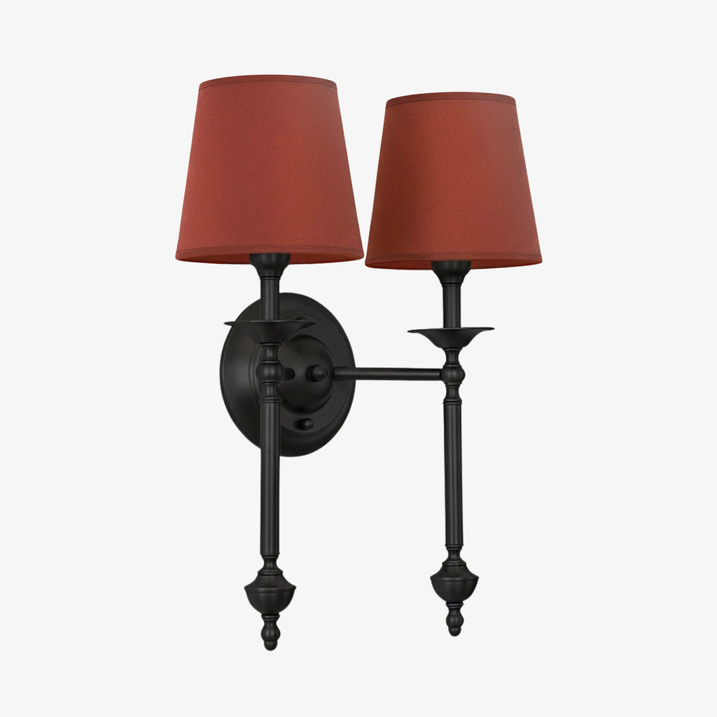 Stoffwandleuchte mit Vintage-Kupfer-Finish | Atmosphärische Beleuchtung für Flur, Schlafzimmer und Wohnzimmer - Lamylie